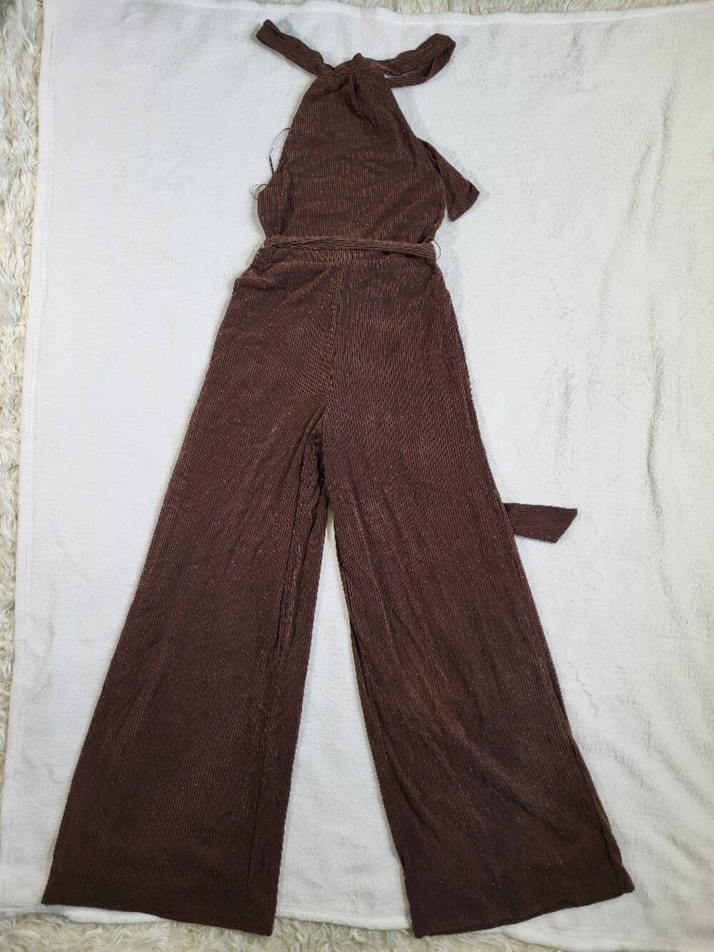 12Th Tribe Stellan Espresso Halter Jumpsuit - Size XS - Picture 3 of 12